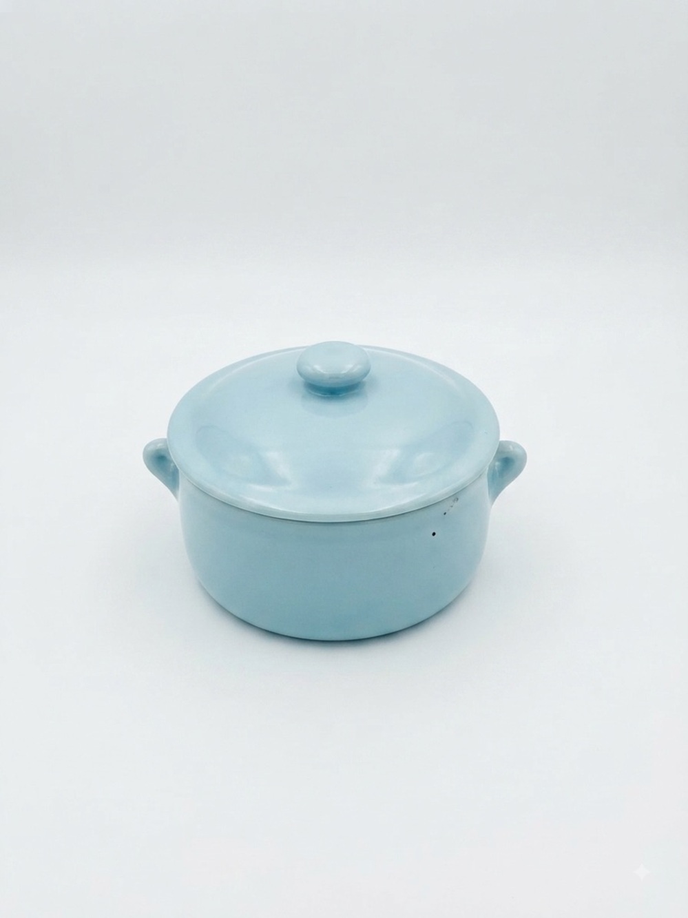 Vintage Pfaltzgraff Turquoise Teal individual casserole with Lid Mid-Century